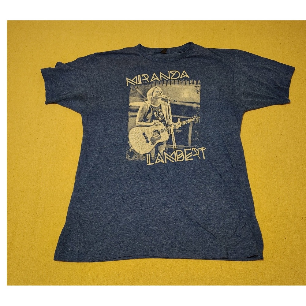 Miranda Lambert Keeper of the Flame Tour T-Shirt Blue Heather Graphic Tee Large